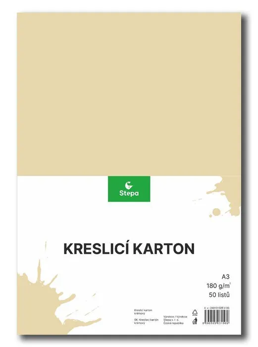 Hauptproduktbild Kreslící karton A3-180g krémový [50 listů]