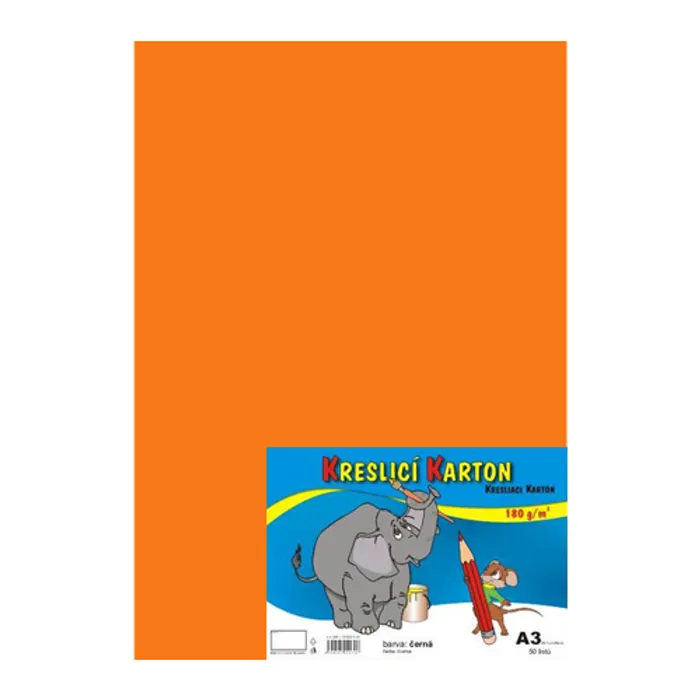 Hauptproduktbild Kreslící karton A3-180g oranžový [50 listů]
