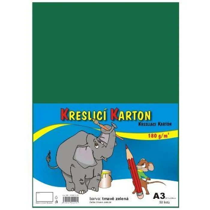 Hauptproduktbild Kreslící karton A3-180g tmavě zelený [50 listů]