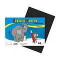 Zeichenpapier A4-180g schwarz [50 Blatt]