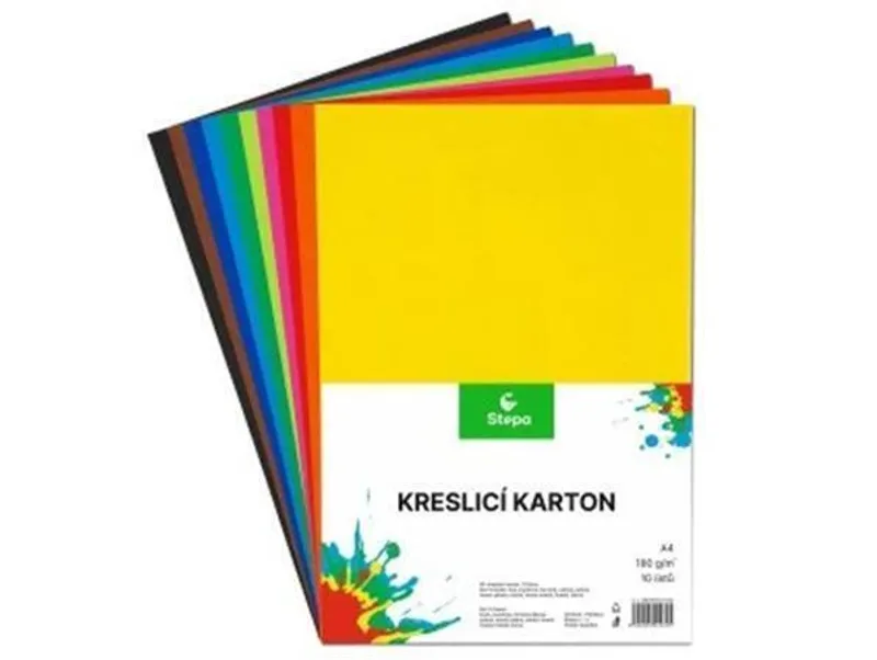 Hauptproduktbild Kreslící karton A4-180g mix barev [10 listů]