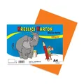 Zeichenkarton A4-180g orange [50 Blatt]