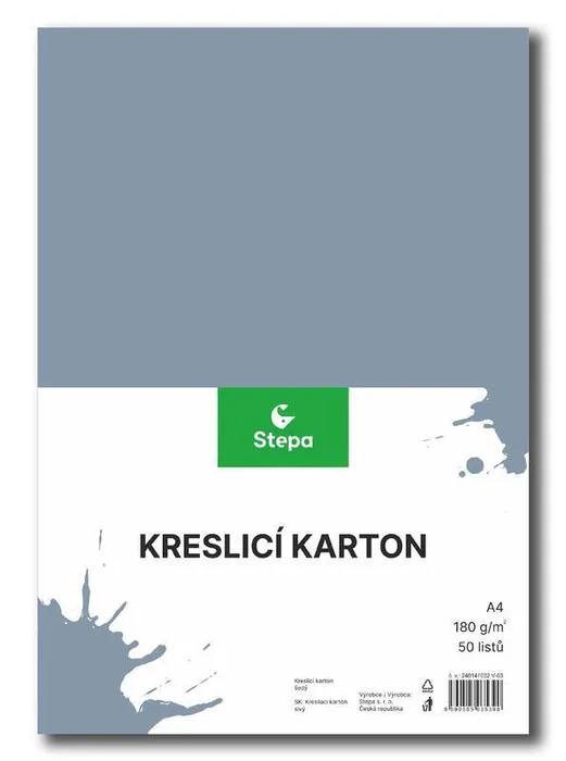 Hauptproduktbild Kreslicí karton barevný A4/180g - šedý [50 listů]