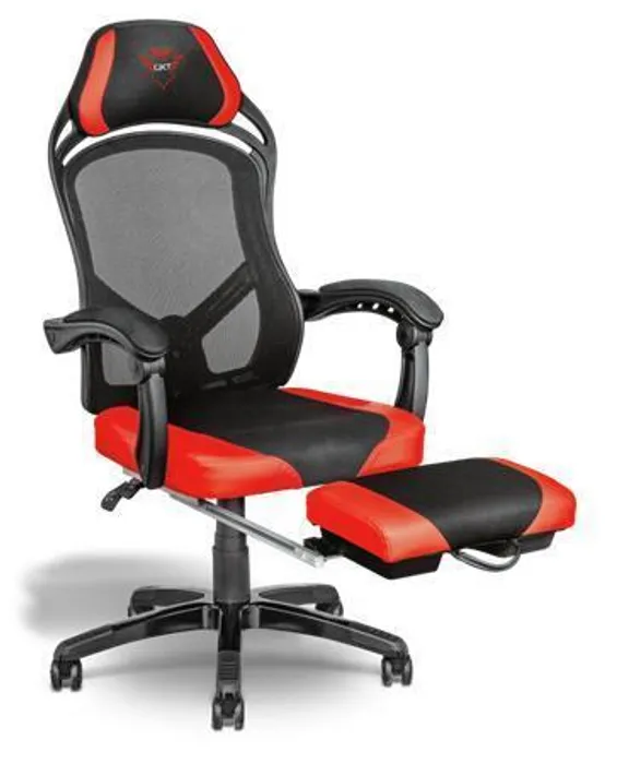 Hauptproduktbild Křeslo "GXT 706 Rona", červená-černá, herní, koženka, s opěrkou noh, TRUST
