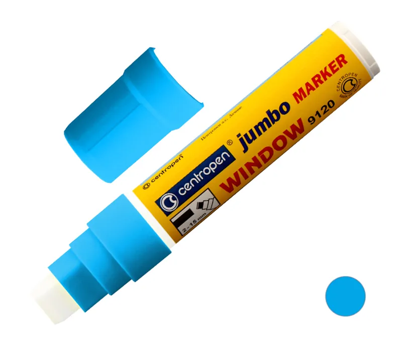 Hauptproduktbild Křídový fix na sklo Centropen JUMBO WINDOW 9120 modrý