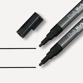 Kreidemarker, schwarz, 1 - 2 mm, konische Spitze, flüssig, SIGEL