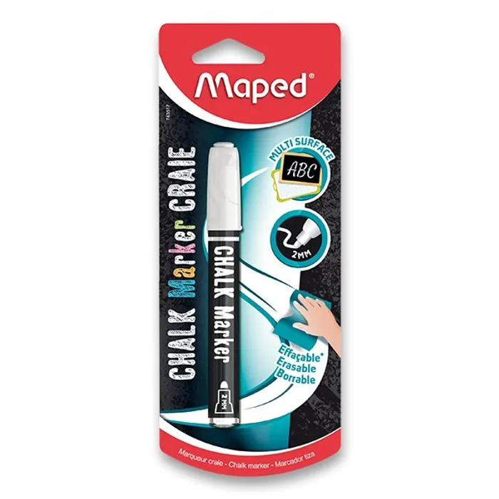 Hauptproduktbild Křídový vícepovrchový popisovač Maped bílý