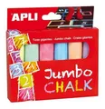 Kreideblöcke, 6 Farben, rund, Jumbo, APLI