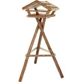 Vogelhäuschen für den Außenbereich, mit Baldachin, auf einem Stativ, Kiefernholz, 48x27x46 cm