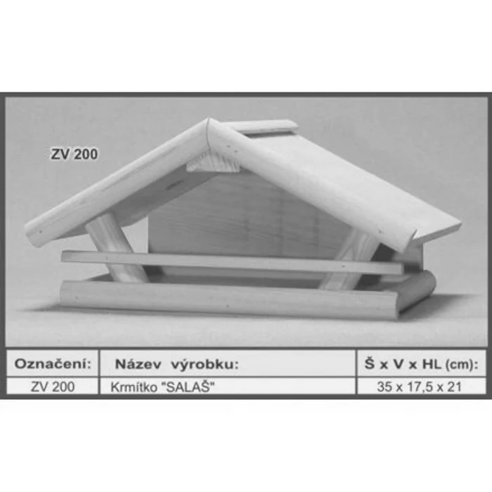 Hauptproduktbild Krmítko SALAŠ - venkovní, dřevěné