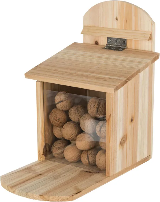 Hauptproduktbild Krmná stanice pro veverky 20 x 30 x 30 cm, přírodní borové dřevo