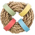 Weiteres Produktbild Seegrasring mit Papierkreisen, 8 cm
