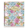 Ringblock Pigna Nature Flowers A4, liniert, 60 Blatt, Motivmix