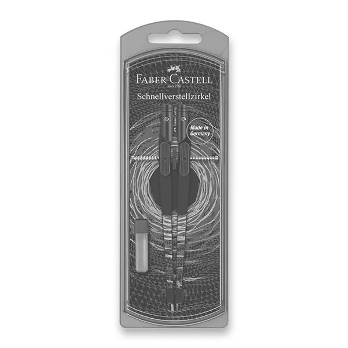 Hauptproduktbild Kružítko Faber-Castell Grip Quick Set Compass Trend Shiny Twist tm. modrá