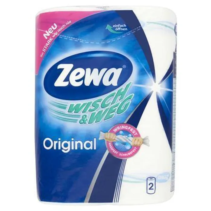 Hauptproduktbild Kuchyňské utěrky, 2 vrstvy, 2 ks, ZEWA "Wisch&Weg Klassik"