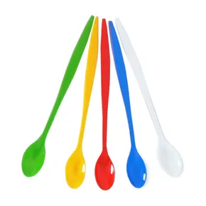 Koktejlová lžička barevná mix 21 cm [6 ks]