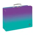 Aktentasche laminiert quadratisch A4 OXY Ombre Lila-Blau