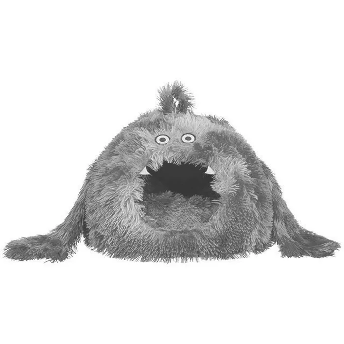 Hauptproduktbild Kukaň MONSTER, 46 x 33 x 46 cm, dlouhovlasý plyš, růžově červená - LIMITOVANÁ NABÍDKA