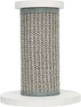 Runde Stufe mit Sisal, Wandelement, O 18 x 22 cm, Kiefernholz, weiß/grau