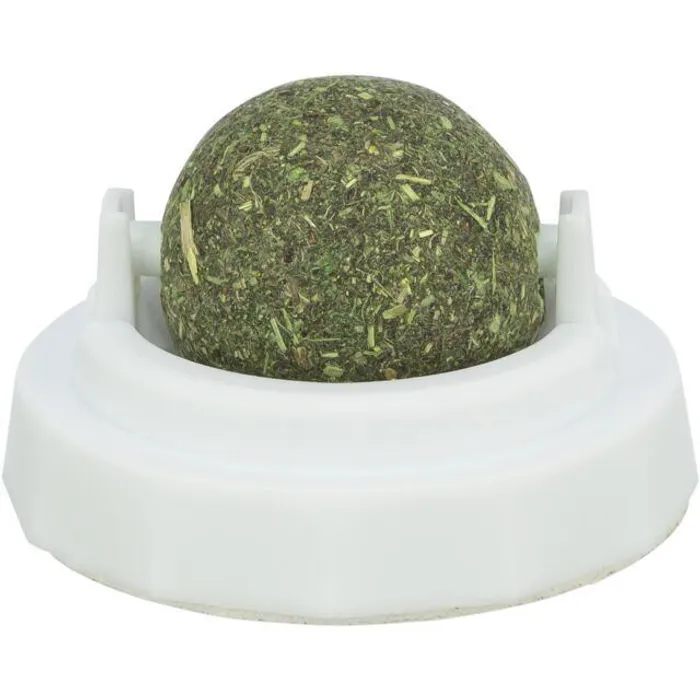 Hauptproduktbild Kulička Catnipu v samolepícím držáku, 5 cm, bílá/zelená