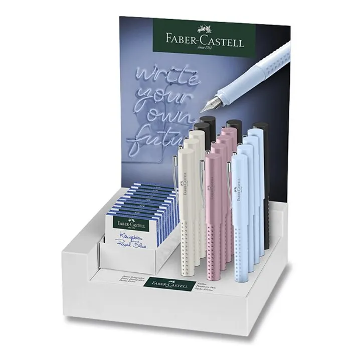 Hauptproduktbild Kuličkové pero Faber-Castell Grip 2010 Harmony stojánek, 15 ks, hrot F, M