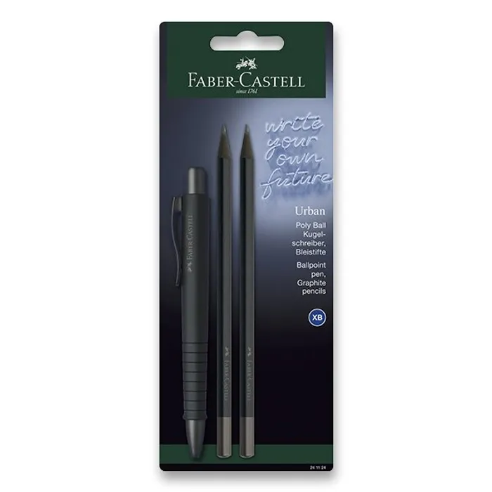 Hauptproduktbild Kuličkové pero Faber-Castell Poly Ball Urban Black sada, 3 ks