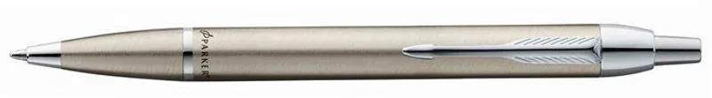 Hauptproduktbild Kuličkové pero "I.M. Brushed Metal", stříbrné tělo, zlatý klip, PARKER