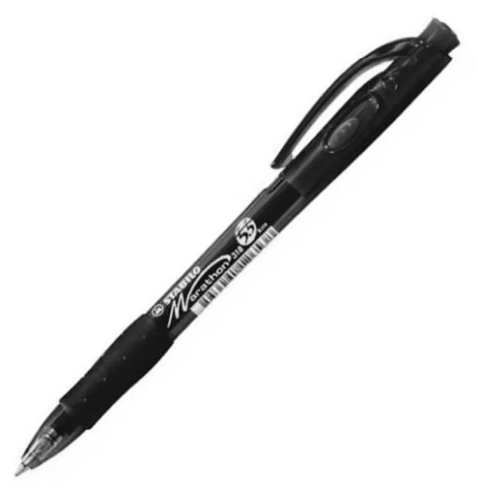 Hauptproduktbild Kuličkové pero "Marathon", černá 0,4mm, stiskací mechanismus, STABILO