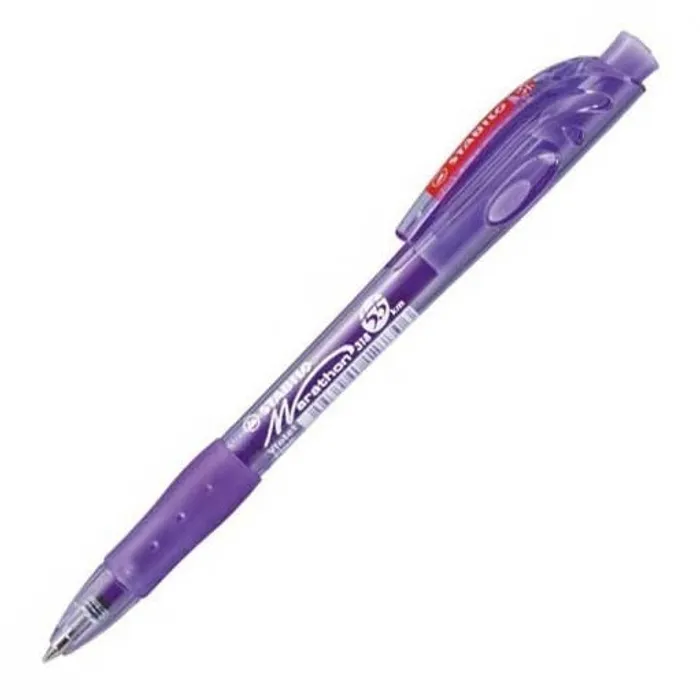 Hauptproduktbild Kuličkové pero "Marathon", fialová 0,4mm, stiskací mechanismus, STABILO