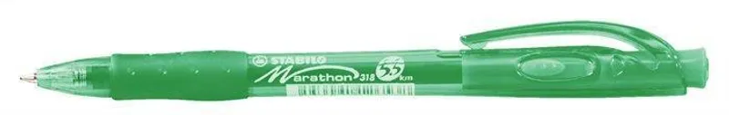 Hauptproduktbild Kuličkové pero "Marathon", zelená, 0,4mm, stiskací mechanismus, STABILO