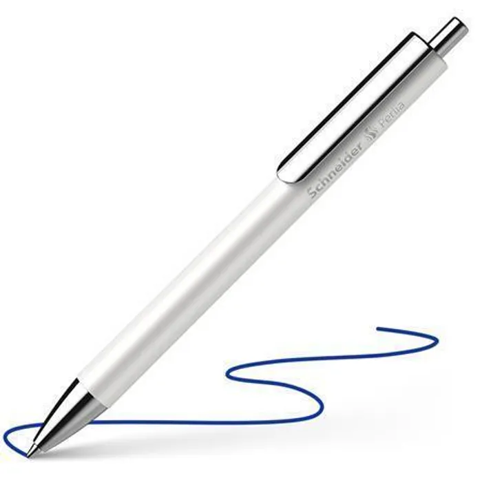 Hauptproduktbild Kuličkové pero "Perlia", bílá, 0,5 mm, stiskací mechanismus, modrý inkoust, SCHNEIDER