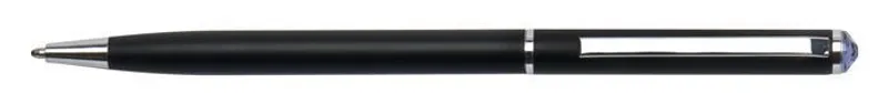 Hauptproduktbild Kuličkové pero s krystaly -fialové, 13 cm, "SLIM-MADE WITH SWAROVSKI ELEMENTS", bílé