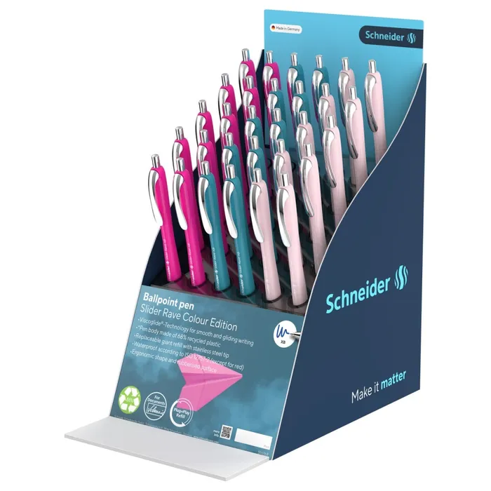 Hauptproduktbild Kuličkové pero Schneider Slider Rave XB Limited - stojánek, 30 ks