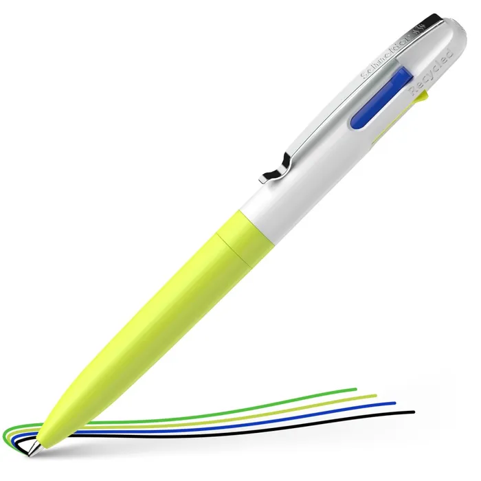Hauptproduktbild Kuličkové pero Schneider Take 4 Neon - neonově žlutá/bílá