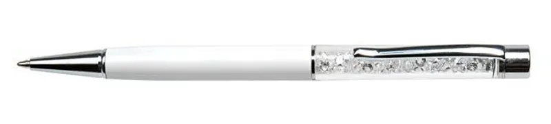 Hauptproduktbild Kuličkové pero, SWAROVSKI® Crystals, bílá, 14 cm