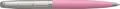 Kugelschreiber "Tagliato", blau, drehbar, lackierter rosa Korpus, verchromter Clip, ENZO VAR