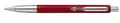 Kugelschreiber „Vector“, rotes Gehäuse, silberner Clip, PARKER