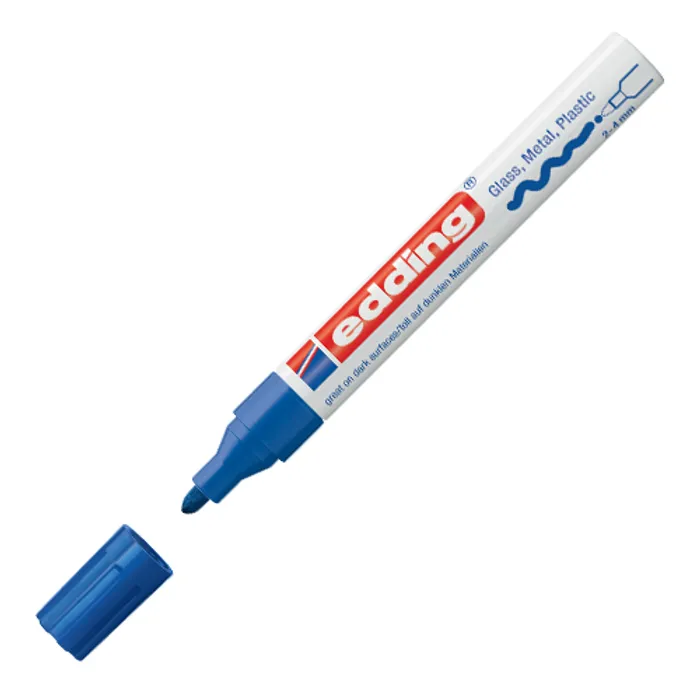 Hauptproduktbild Lakový popisovač "750", tmavě modrá, 2-4mm, EDDING