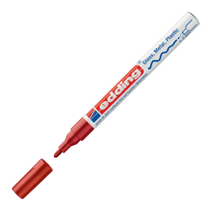 Hauptproduktbild Lakový popisovač "751", červená, 1-2mm, EDDING