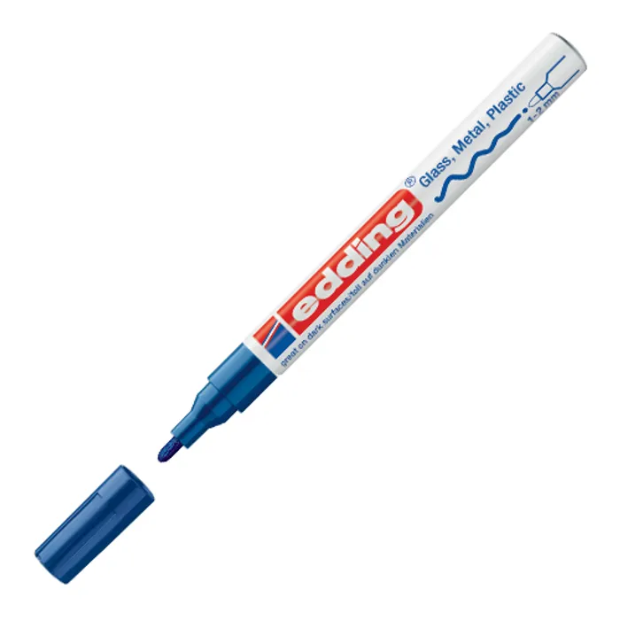 Hauptproduktbild Lakový popisovač "751", tmavě modrá, 1-2mm, EDDING