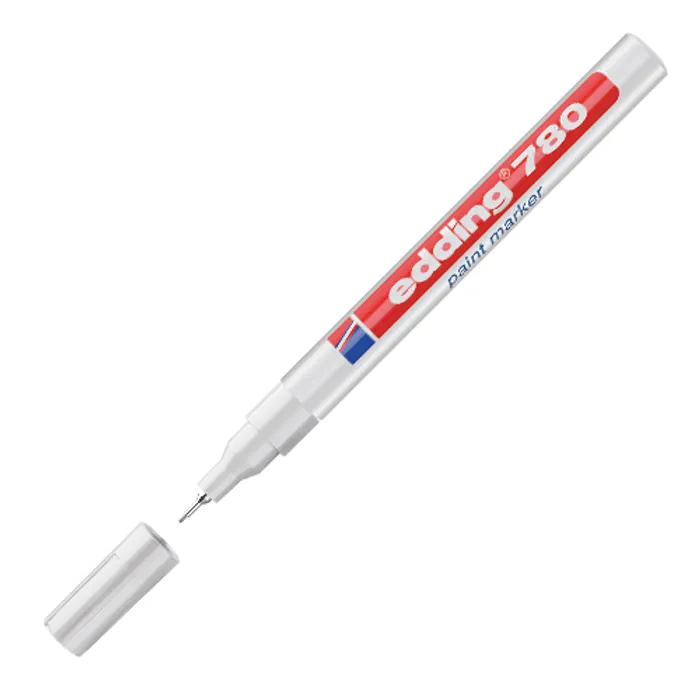 Hauptproduktbild Lakový popisovač "780", bílá, 0,8mm, EDDING