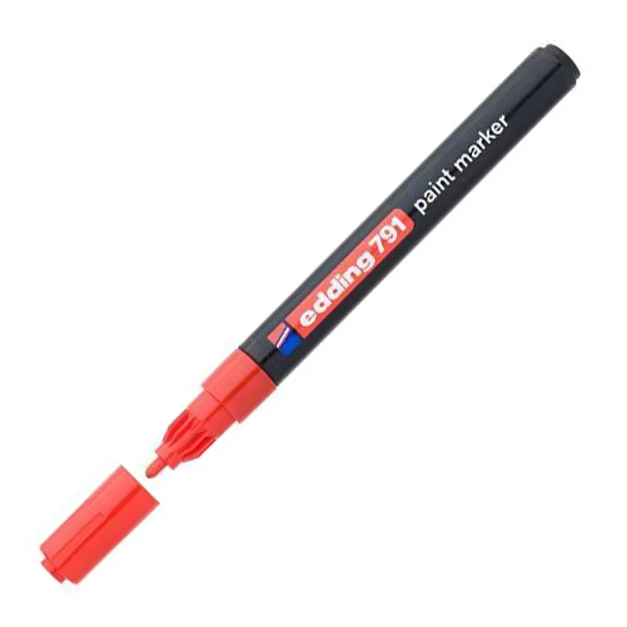 Hauptproduktbild Lakový popisovač "791", červená, 1-2mm, EDDING