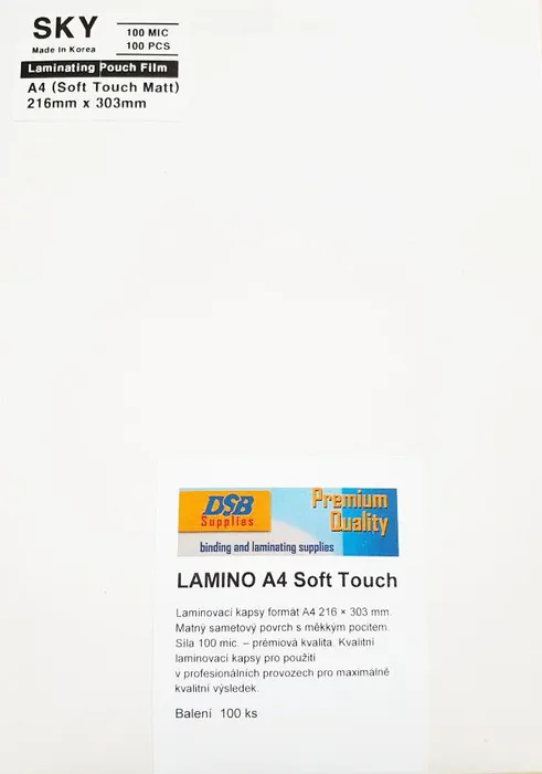 Hauptproduktbild Laminovací fólie A4-100 mic. Matné Soft Touch