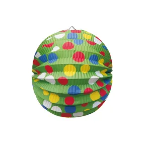 Lampion (PAP) Kugel Party grün durchmesser 24cm [1 St.]