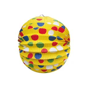 Lampion (PAP) Kugel Party gelb durchmesser 24cm [1 St.]
