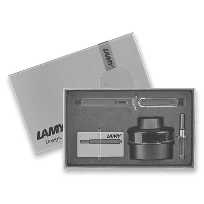 Hauptproduktbild Lamy Safari Shiny Red plnicí pero, dárková sada s konvertorem a inkoustem