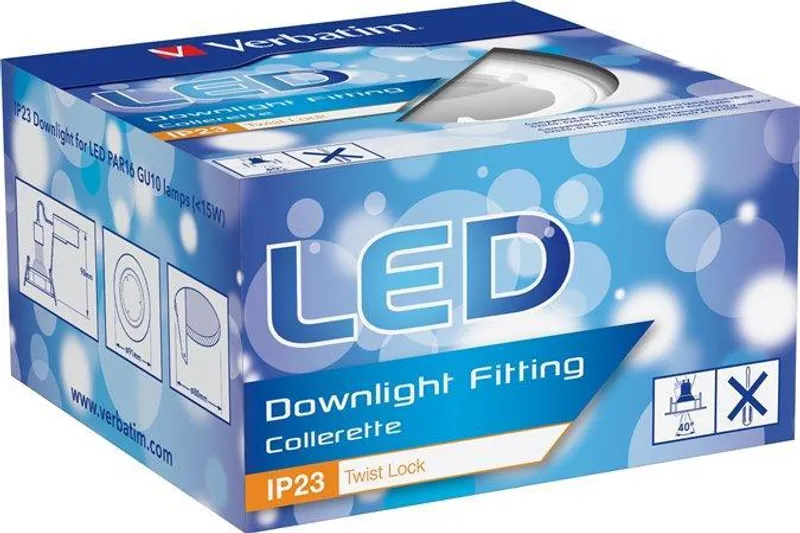 Hauptproduktbild LED Downlight, bílá, GU10, IP23, VERBATIM