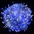 LED osvětlení, 10m, 220-240 V (50-60Hz), 6W, blau, transparentes Kabel, 30000h, 100xLED