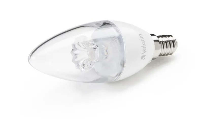 Hauptproduktbild LED žárovka, E14, teplá bílá, Classic B - svíčka, 4,5W, 2700K, 350lm, VERBATIM