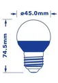 LED-Lampe, E27, Mini-Kugel, 250lm, 3,5W, 2700K, warmweiß, VERBATIM